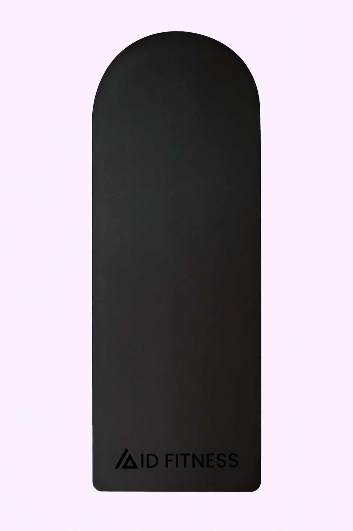 ID Yoga Mat – black yoga mat with arch top and laser-pressed ID logo